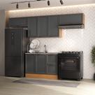 Cozinha Compacta Modulada 4 Peças 3 Aéreos 1 Balcão Soho CabeCasa MadeiraOriginals Cinza/Freijó/Grafite Cozinha Compacta Modulada 4 Peças 3 Aéreos 1 Balcão Soho CabeCasa MadeiraOriginals Cinza/Freijó/Grafite