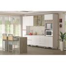 Cozinha Compacta Modulada 6 Peças sem Tampo de 120 Branco Vidro Reflecta Pérola Luciane Móveis