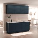Cozinha Compacta Modulada 6 Portas 3 Gavetas 100% Mdf 2 Tampos Sevilha