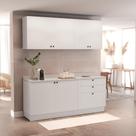 Cozinha Compacta Modulada 6 Portas 3 Gavetas 100% Mdf 2 Tampos Sevilha
