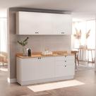Cozinha Compacta Modulada 6 Portas 3 Gavetas 100% Mdf 2 Tampos Sevilha