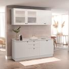 Cozinha Compacta Modulada 7 Portas 3 Gavetas 100% Mdf 2 Tampos Sevilha
