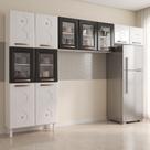Cozinha Compacta Modulada de Aço 3 Peças 280cm Mirage New Branco/Preto