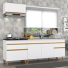 Cozinha Compacta Mp2074 Com Armário E Balcão Branca