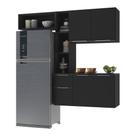 Cozinha Compacta Multimóveis Fg2005 Armário E Balcão Preta