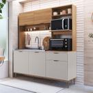 Cozinha Compacta Nicole 1,8m com Espaço para Forno e Microondas 5 Portas 1 Gaveta
