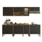 Cozinha Compacta para Cooktop 6 Peças 12 Portas 2 Gavetas Paris Sallêto Móveis