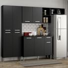 Cozinha Compacta Pequim 9 Portas Mp2933 Multimóveis Preto