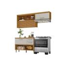 Cozinha Compacta Princesa 2 Peças (1 Armário + 1 Balcão) C2P21 Freijo/Off White - Nesher