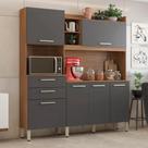 Cozinha Compacta Select 6 PT 3 GV Amêndola e Grafite