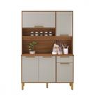 Cozinha Compacta Sintra 120 Freijó Com Off White Indekes Freijo Com Off White