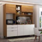 Cozinha Compacta Solaris 7 Portas 2 Gavetas Cinamomo/Off White - Panorama Móveis