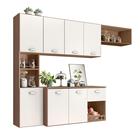 Cozinha Compacta Suspensa Mila 7 Portas e 1 Gaveta Premium Balcão Gabinete Moderno