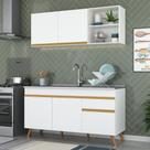 Cozinha Compacta Veneza Gw Mp2079 Armário E Balcão Branca