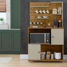 Cozinha Compacta Vini 2 PT Nature e Off White