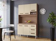 Cozinha Compacta Vitória 120m 5 Portas 3 Gavetas - Savana/Off White Móblis Cozinha Compacta Vitória 120m 5 Portas 3 Gavetas - Savana/Off White Móblis