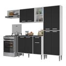 Cozinha Compacta Xangai 9 Portas Multimóveis Branco/Preto