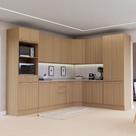 Cozinha Completa 10 Peças com Torre Quente 528cm Elegance Luciane Móveis