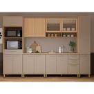 Cozinha Completa 100 MDF 6 Peças Com Tampo e Espaço Forno e Micro-ondas 310cm Duna Luciane Móveis Cozinha Completa 100 MDF 6 Peças Com Tampo e Espaço Forno e Micro-ondas 310cm Duna Luciane Móveis