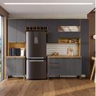 Cozinha Completa 100% Mdf com 5 Peças 13 Portas e 2 Gavetas com Vidro e Tampo Itália Espresso Móveis Cozinha Completa 100% Mdf com 5 Peças 13 Portas e 2 Gavetas com Vidro e Tampo Itália Espresso Móveis