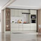 Cozinha Completa 100% MDF com Cristaleira e Torre Quente 2 Fornos Fineze