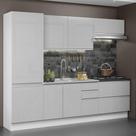 Cozinha Completa 100% MDF Madesa Acordes 260001 com Armário e Balcão - Frentes Branco Brilho Cozinha Completa 100% MDF Madesa Acordes 260001 com Armário e Balcão - Frentes Branco Brilho