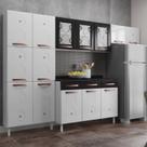 Cozinha Completa 14 Portas 2 Gavetas 3 Vidros Mirage New