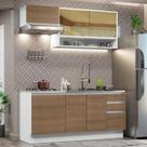 Cozinha Completa 180008 Com Armário E Balcão Branco/Rustic