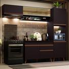 Cozinha Completa 250004 Com Armário E Balcão Preto Preto Cozinha Completa 250004 Com Armário E Balcão Preto Preto