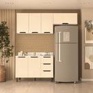Cozinha Completa 3 Peças 225x200cm Com Design Compacto E Pintura Uv Em Mdp/mdf Politorno