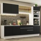Cozinha Completa 310001 Com Armário E Balcão Branco/Preto