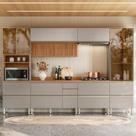 Cozinha Completa 330cm X 218,5cm Aéreo Rpd Pnl e Crt 6 Peças Proença