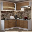 Cozinha Completa 349001 Com Armário E Balcão Branco/Rustic