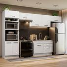 Cozinha Completa 350001 Com Armário E Balcão Branco Branco Cozinha Completa 350001 Com Armário E Balcão Branco Branco