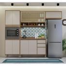 Cozinha Completa 4 Pçs Espaço Micro-ondas E Tampo 270cm Lari Vanilla-connect
