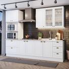 Cozinha Completa 4 Peças Com Aéreo 3 Portas Com Vidro Amy Casa 812