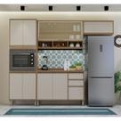 Cozinha Completa 4 Peças com Espaço para Micro-ondas e Tampo 270cm Lari Luciane Móveis
