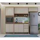 Cozinha Completa 4 Peças com Espaço para Micro-ondas e Tampo 270cm Lari Luciane Móveis