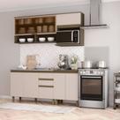 Cozinha Completa 4peças 100%mdf com Aéreo para Micro-ondas Connect