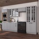 Cozinha Completa 5 Peças 100% MDF Bari com Vidro Titânio