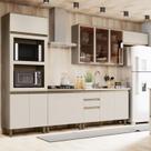 Cozinha Completa 5 Peças para Forno e Cooktop 12 Portas Aurora Espresso Móveis