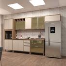 Cozinha Completa 6 Pçs Espaço Micro-ondas E Tampo 350cm Lari Vanilla-connect