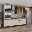 Cozinha Completa 6 Peças Com Aéreo De Vidro Lora Casa 812 Duna Com Cristal Cozinha Completa 6 Peças Com Aéreo De Vidro Lora Casa 812 Duna Com Cristal