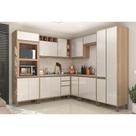 Cozinha Completa 8 Peças Com Armário E Balcão Mel Vanilla-pérola Off