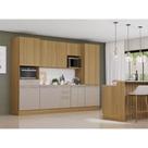 Cozinha Completa 8 Peças com Espaço para Micro-ondas, Ilha e Tampo 320cm Elegance Luciane Móveis Cozinha Completa 8 Peças com Espaço para Micro-ondas, Ilha e Tampo 320cm Elegance Luciane Móveis