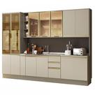 Cozinha Completa 8 Peças Connect com Cristaleira e Rodapé - Móveis Henn Cozinha Completa 8 Peças Connect com Cristaleira e Rodapé - Móveis Henn