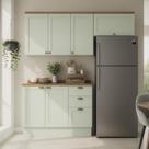 Cozinha Completa Aéreo 4 Portas Balcão 2 Portas 3 Gavetas com Tampo e Rodapé luminata