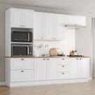 Cozinha Completa Americana 10 Portas 5 Gavetas 100% Mdf Branco Hp/Nature - Henn Cozinha Completa Americana 10 Portas 5 Gavetas 100% Mdf Branco Hp/Nature - Henn