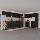 Cozinha Completa Atlanta Frame 20 Portas 3 Gavetas MDF Preto Touch Cozinha Completa Atlanta Frame 20 Portas 3 Gavetas MDF Preto Touch