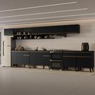 Cozinha Completa Atlanta Loop 17 Portas 4 Gavetas MDP 390CM Preto Touch Carraro Cozinha Completa Atlanta Loop 17 Portas 4 Gavetas MDP 390CM Preto Touch Carraro